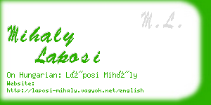 mihaly laposi business card